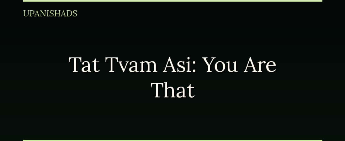 Tat Tvam Asi: The Four Words That Say You Are Already What You’re Seeking