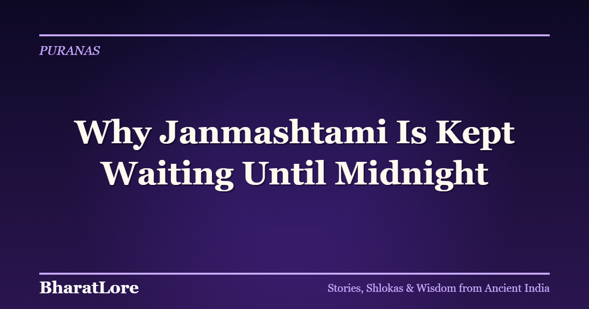 Why Janmashtami Is Kept Waiting Until Midnight
