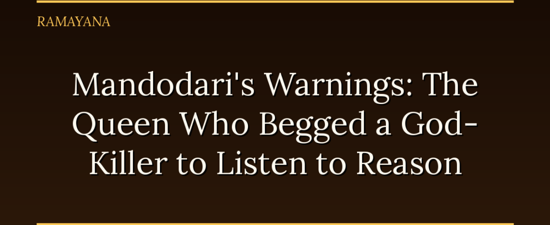 Mandodari’s Warnings: The Queen Who Begged a God-Killer to Listen to Reason