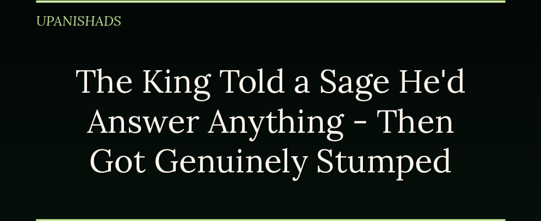 The King Told a Sage He’d Answer Anything — Then Got Genuinely Stumped