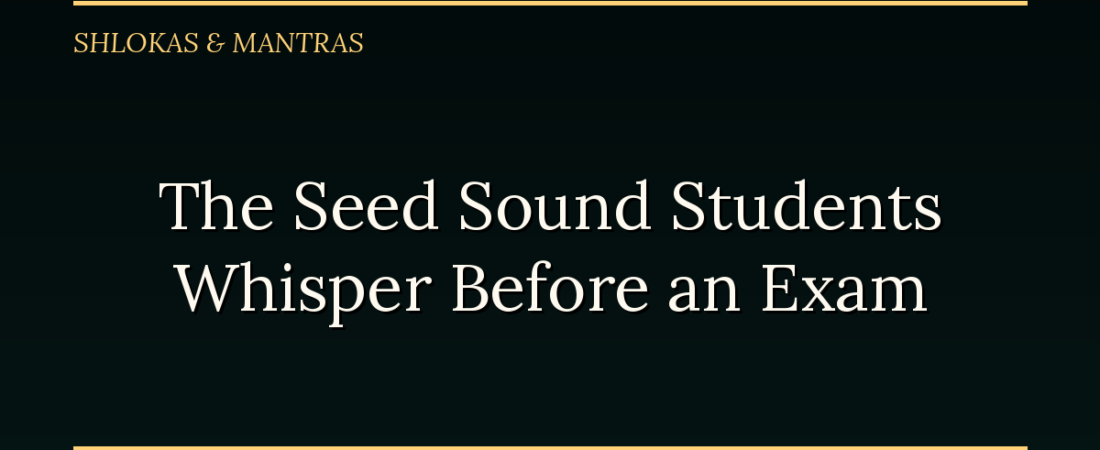 The Seed Sound Students Whisper Before Opening an Exam Paper