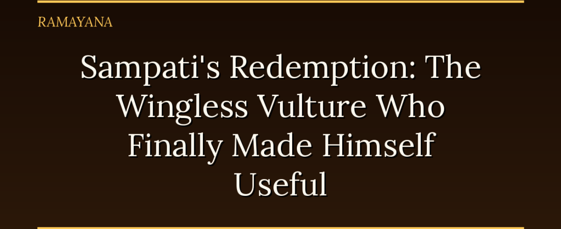 Sampati’s Redemption: The Wingless Vulture Who Finally Made Himself Useful