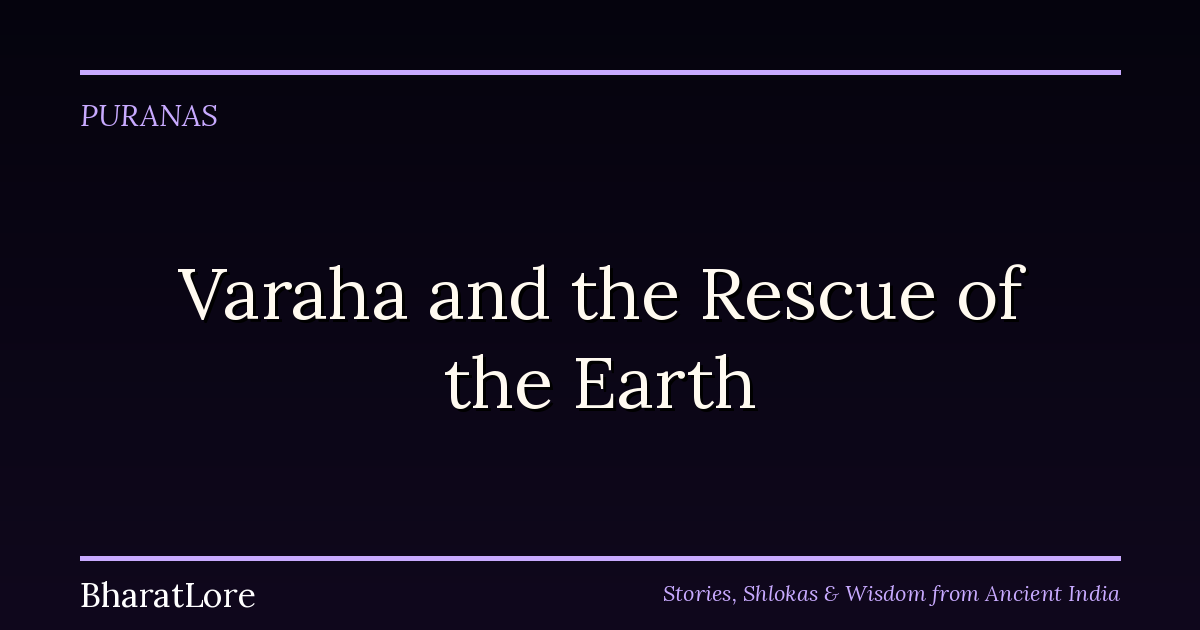 Varaha and the Rescue of the Earth